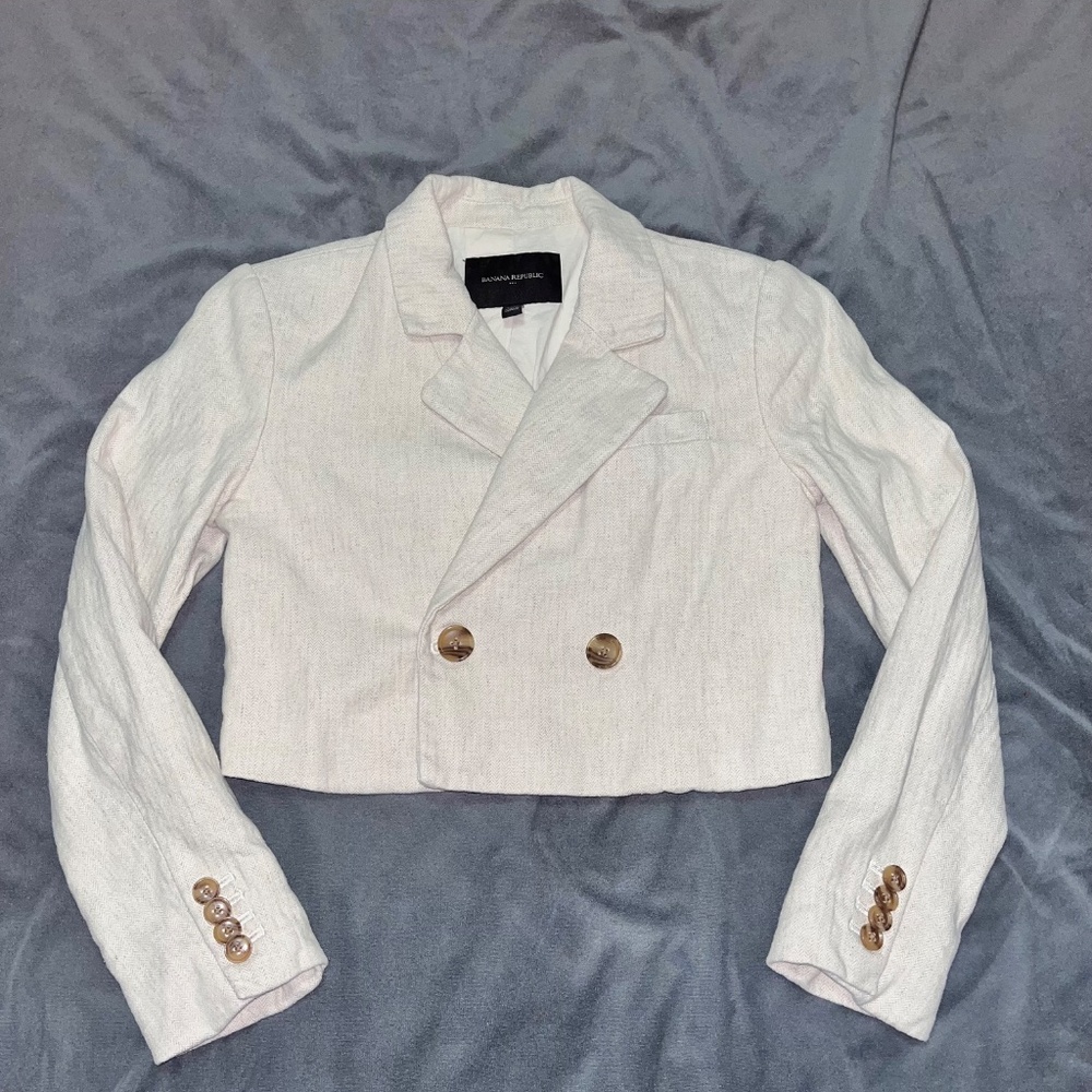 Cropped blazer jacket - Picture 2 of 10